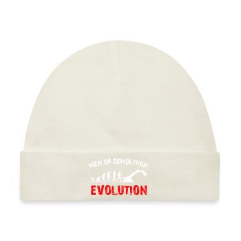 Bagger Evolution - Baby Premium Organic Mütze - Naturweiß - Vorne