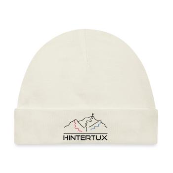 Wintersport Skipiste Hintertux - Baby Premium Organic Mütze - Naturweiß - Vorne