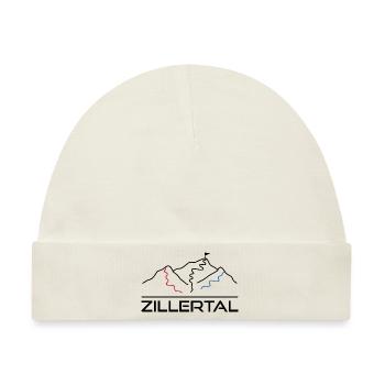 Wintersport Skipiste Zillertal - Baby Premium Organic Mütze - Naturweiß - Vorne