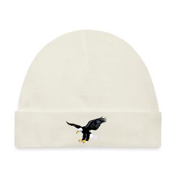 Adler stark stolz - König der Lüfte - Baby Premium Organic Mütze - Naturweiß - Vorne