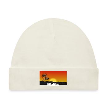 Malibu Shirt - Baby Premium Organic Mütze - Naturweiß - Vorne