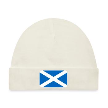 SCOTLAND FLAG round corner 400 dpi - Baby Premium Organic Mütze - Naturweiß - Vorne