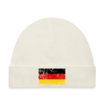 Deutschland Vintage Fahne - Baby Premium Organic Mütze - Naturweiß - Vorne