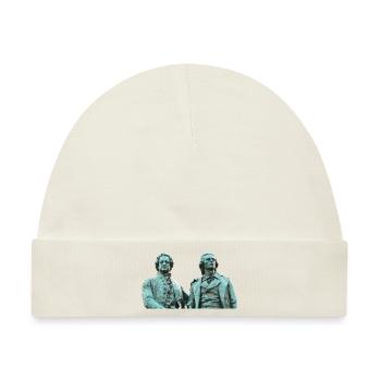 Weimar Göthe Schiller Denkmal - Baby Premium Organic Mütze - Naturweiß - Vorne