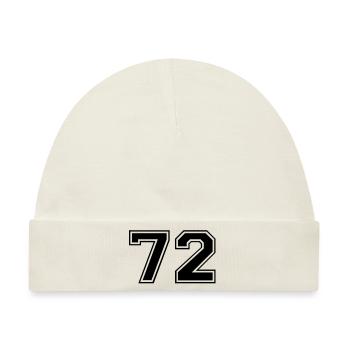 72 - Baby Premium Organic Mütze - Naturweiß - Vorne