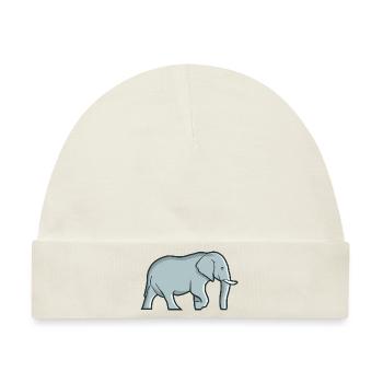 Elefant Elefantenrüssel Safari Stoßzähne Safari - Baby Premium Organic Mütze - Naturweiß - Vorne