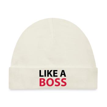 Like A BOSS - Baby Premium Organic Mütze - Naturweiß - Vorne