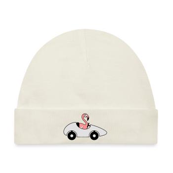 auto fahren rasen sportwagen fuehrerschein flaming - Baby Premium Organic Mütze - Naturweiß - Vorne