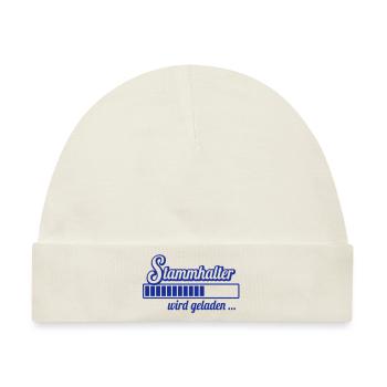 Stammhalter wird geladen ... (Schwangerschaft, 1C) - Baby Premium Organic Mütze - Naturweiß - Vorne