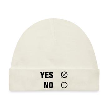 YES NO - Baby Premium Organic Mütze - Naturweiß - Vorne