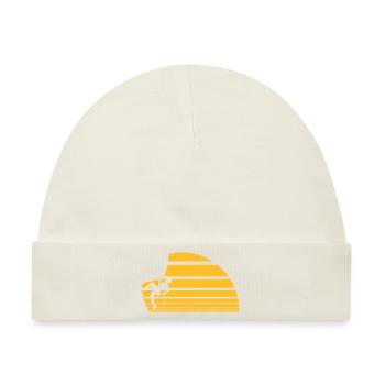 Sonne klippe mond nacht klettern seil linien - Baby Premium Organic Mütze - Naturweiß - Vorne