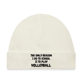 Volleyball - Volley Ball - Volley-Ball - Sport - Baby Premium Organic Mütze - Naturweiß - Vorne