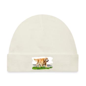Golden Retriever sind robust und wetterfest - Baby Premium Organic Mütze - Naturweiß - Vorne