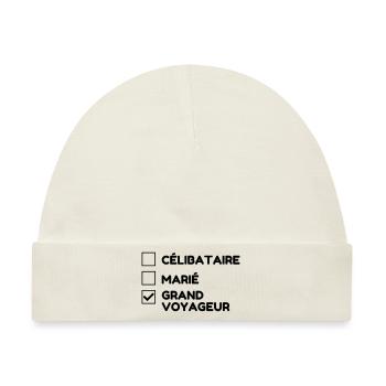 Reisen / Reisende / Urlaub / Tourismus - Baby Premium Organic Mütze - Naturweiß - Vorne