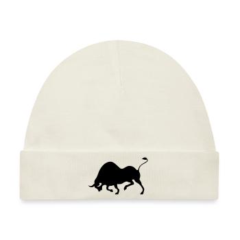 Stier - Baby Premium Organic Mütze - Naturweiß - Vorne