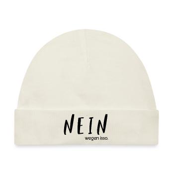 nein wegen isso - Baby Premium Organic Mütze - Naturweiß - Vorne