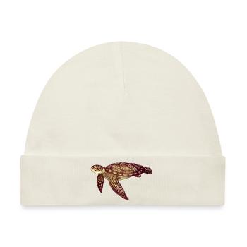Sea Turtle | Meeresschildkröte - Baby Premium Organic Mütze - Naturweiß - Vorne