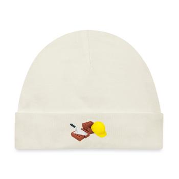 Ziegel Kellenhelm - Baby Premium Organic Mütze - Naturweiß - Vorne