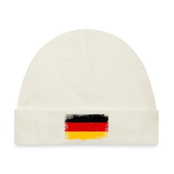 Deutschland Flagge Used - Baby Premium Organic Mütze - Naturweiß - Vorne