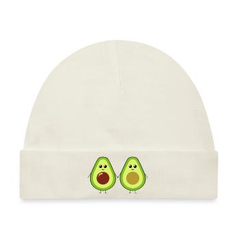 Nette Avocados halten Hände - Baby Premium Organic Mütze - Naturweiß - Vorne