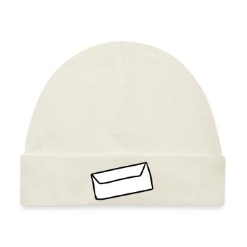 Briefumschlag envelope Brief letter Symbol - Baby Premium Organic Mütze - Naturweiß - Vorne