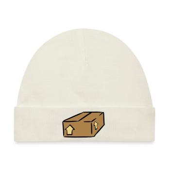 Paket Post Package Paquet - Baby Premium Organic Mütze - Naturweiß - Vorne