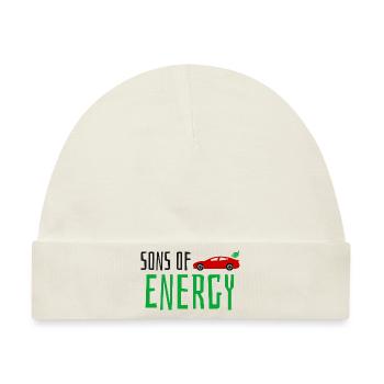 Elektroauto saubere Energie Sons of Energy - Baby Premium Organic Mütze - Naturweiß - Vorne