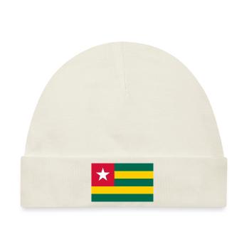 Togo-Flagge - Baby Premium Organic Mütze - Naturweiß - Vorne