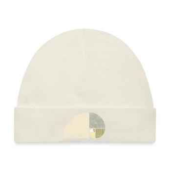 Distressed Fibonacci Spirale - Baby Premium Organic Mütze - Naturweiß - Vorne