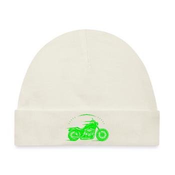 Motorrad - motorbike - Maschine - Lifestyle - Baby Premium Organic Mütze - Naturweiß - Vorne