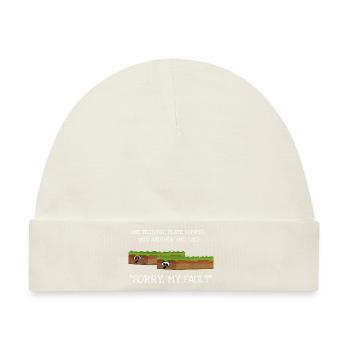 Erdbeben Sorry My Fault Geologie Wissenschaft - Baby Premium Organic Mütze - Naturweiß - Vorne