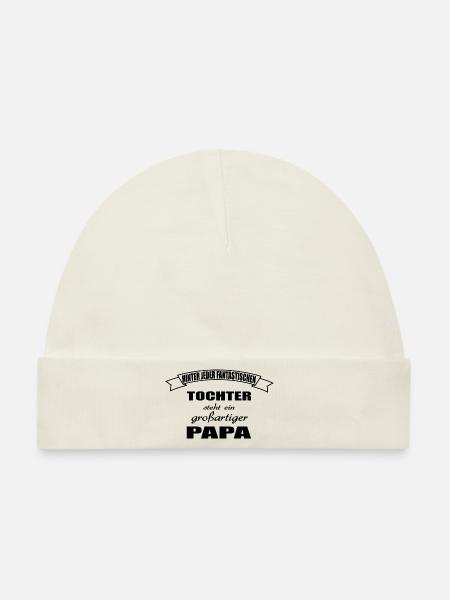 Papa - Baby Premium Organic Mütze - Naturweiß