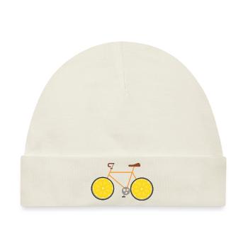 Zitronen Fahrrad - Baby Premium Organic Mütze - Naturweiß - Vorne