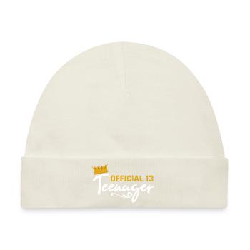 Official Teenager 13 - Baby Premium Organic Mütze - Naturweiß - Vorne