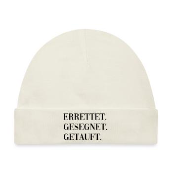 getauft - christliches design - Baby Premium Organic Mütze - Naturweiß - Vorne