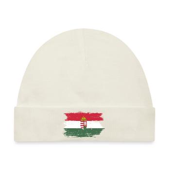 Ungarn Flagge für stolze Deutsch-Ungaren - Baby Premium Organic Mütze - Naturweiß - Vorne