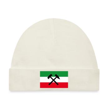 NRW Flagge Bergbau - Baby Premium Organic Mütze - Naturweiß - Vorne