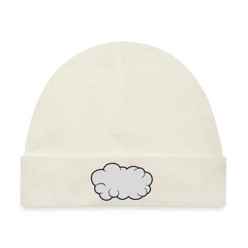 Wolke Cartoon Design - Baby Premium Organic Mütze - Naturweiß - Vorne