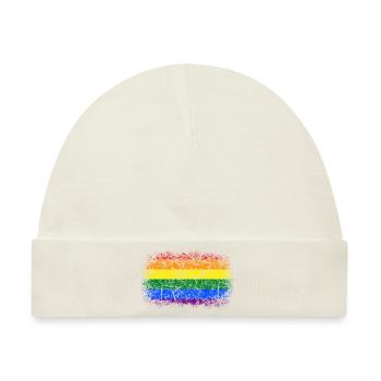 Regenbogenfahne Used Look - Baby Premium Organic Mütze - Naturweiß - Vorne