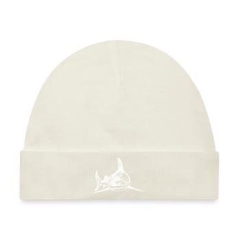 Eleganter vintage Tigerhai - Baby Premium Organic Mütze - Naturweiß - Vorne