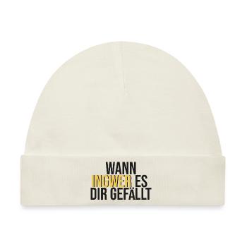 Wann Ingwer es dir gefällt - Baby Premium Organic Mütze - Naturweiß - Vorne