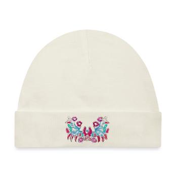 ungarische blumen,Ranke,floral,pink,Blumen - Baby Premium Organic Mütze - Naturweiß - Vorne