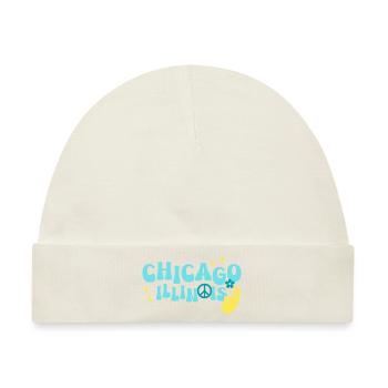 Chicago 70er Jahre Hippie - Baby Premium Organic Mütze - Naturweiß - Vorne