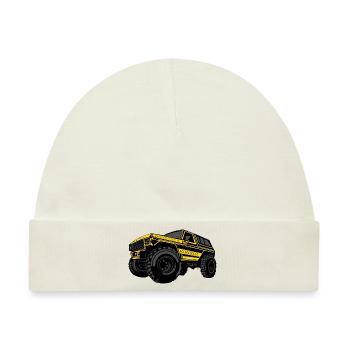 Truck LKW Pick UP - Baby Premium Organic Mütze - Naturweiß - Vorne