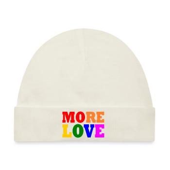 More love - Baby Premium Organic Mütze - Naturweiß - Vorne