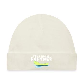 Papa's Fishing Partner Dads Retirement Plan Lake L - Baby Premium Organic Mütze - Naturweiß - Vorne