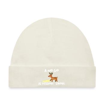 Gelber Schnee - Reim - Baby Premium Organic Mütze - Naturweiß - Vorne