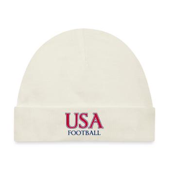 USA Football - National Colors - United States - Baby Premium Organic Mütze - Naturweiß - Vorne