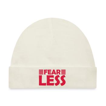 fearless Text Zitat Design - Baby Premium Organic Mütze - Naturweiß - Vorne