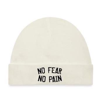 No fear no pain - Baby Premium Organic Mütze - Naturweiß - Vorne